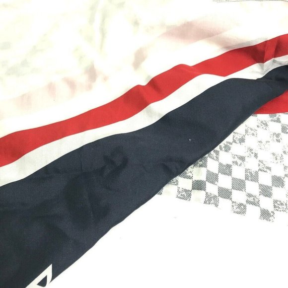 LOUIS VUITTON Damier Azur Logo LVCUP America fringe Stole/Shawl - Picture 2 of 14